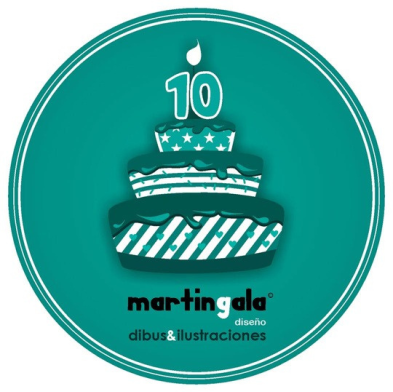 Logo 10 años de martingala