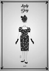 Cuarto dibujo del diseño de vestuario de la obra de teatro "Lady Dee/Billy Holiday" de 2017