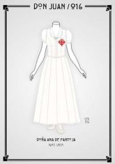 Cuarto dibujo del diseño de vestuario de la obra de teatro "Don Juan Tenorio" de 2016