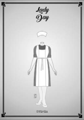 Sexto dibujo del diseño de vestuario de la obra de teatro "Lady Dee/Billy Holiday" de 2017