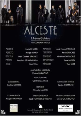 Cartel de la obra de teatro "Alceste" de 2018