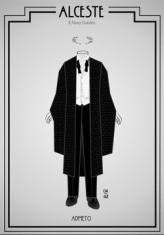 Segundo dibujo del diseño de vestuario de la obra de teatro "Alceste" de 2018