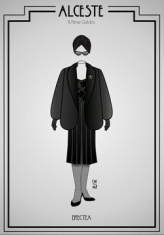 Sexto dibujo del diseño de vestuario de la obra de teatro "Alceste" de 2018