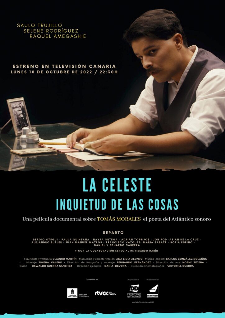 Cartelera de la película documental "La celeste inquietud de las cosas" del 2022