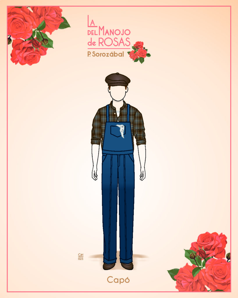 Segundo dibujo del diseño de vestuario de la zarzuela "La del manojo de rosas" de 2023