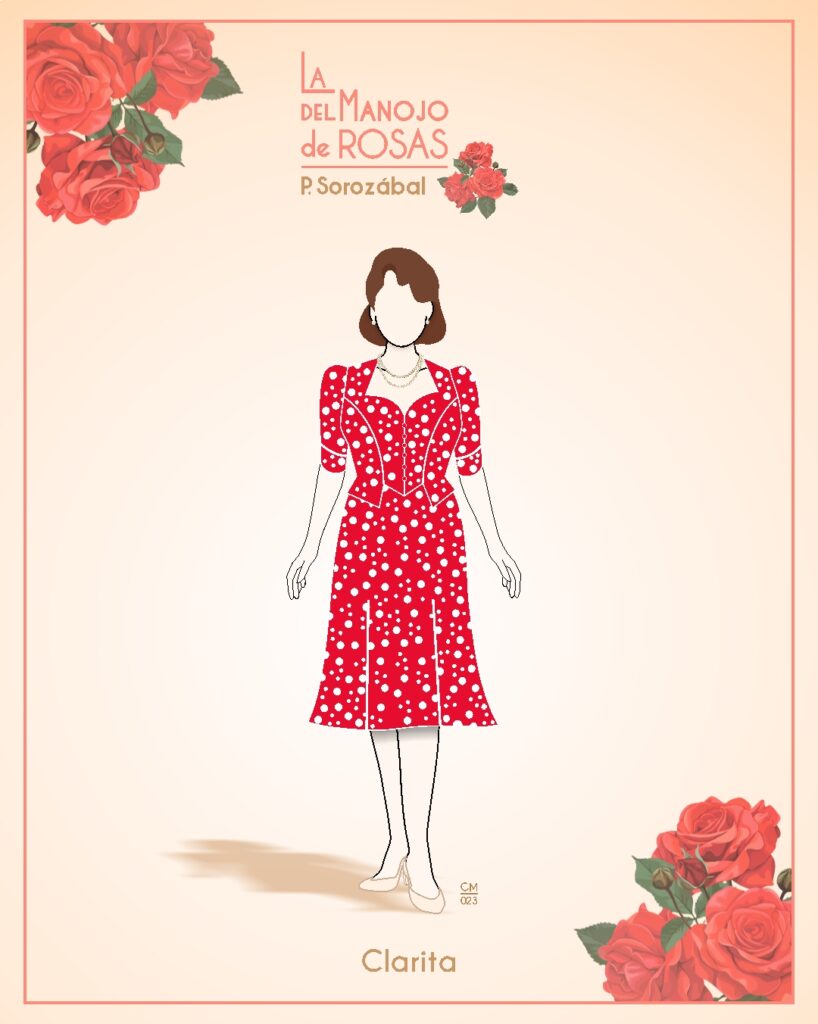 Tercer dibujo del diseño de vestuario de la zarzuela "La del manojo de rosas" de 2023