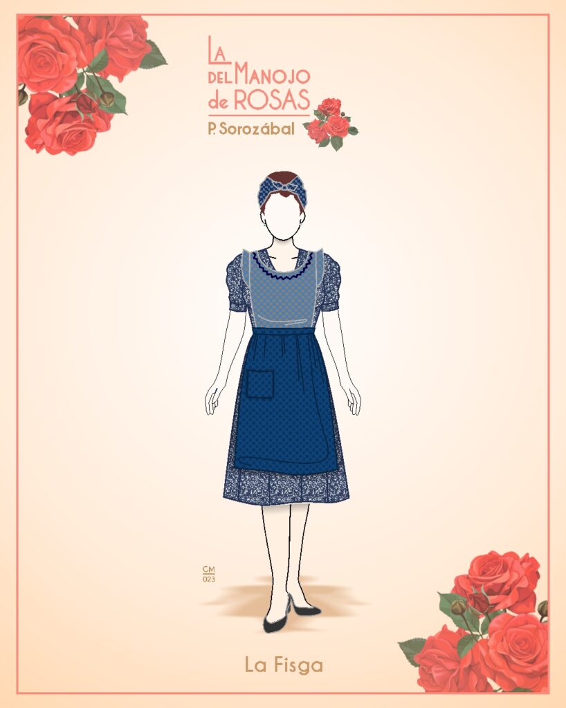 Sexto dibujo del diseño de vestuario de la zarzuela "La del manojo de rosas" de 2023