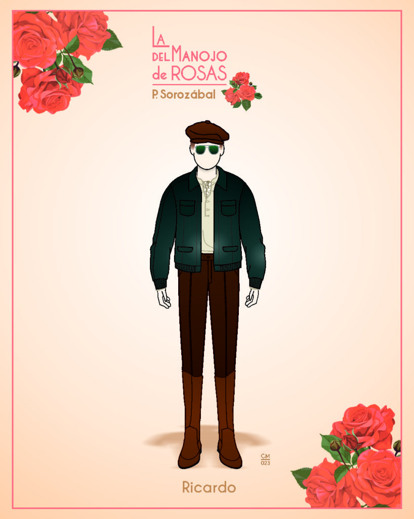 Séptimo dibujo del diseño de vestuario de la zarzuela "La del manojo de rosas" de 2023